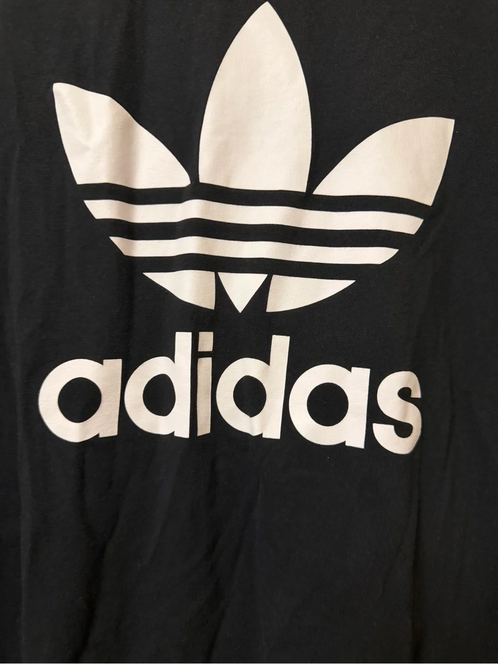 adidas Black T‑Shirt with White Trefoil Logo